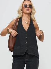 Hills Halter Washed Black